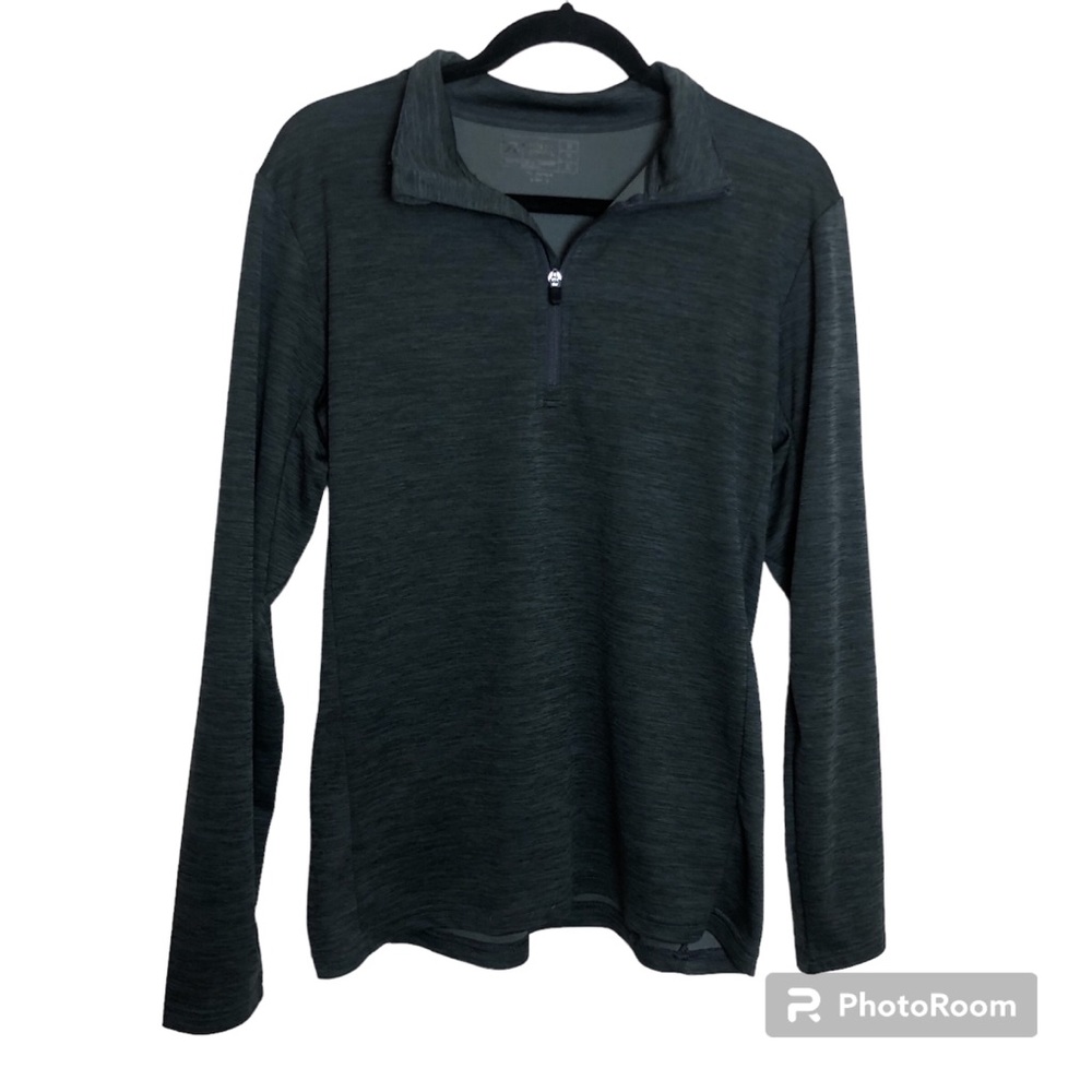 Russell Athletic Shirt Mens Medium Long Sleeve Activewear Athliesure Gray Black